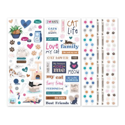 Purrr-fect Kitty Cat Stickers (3/pk)