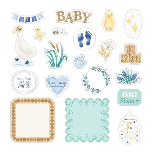 Welcome Baby Blue Embellishments - Image 4