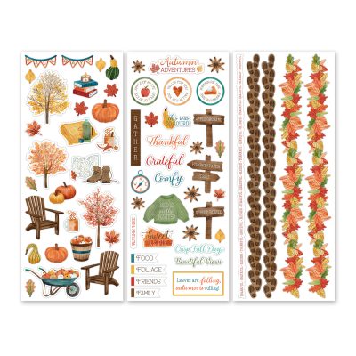 Autumn Cottage Stickers (3/pk)