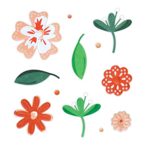 Floral Essential Orange Embellishments