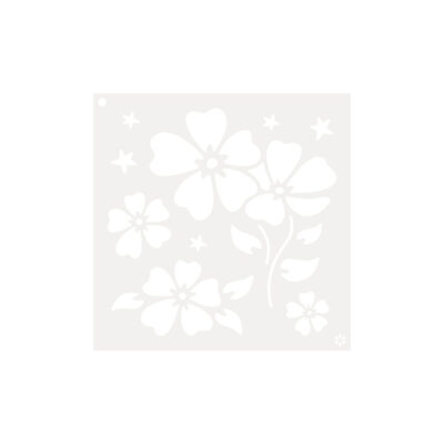 5x5 Inking Stencil - Starry Blooms