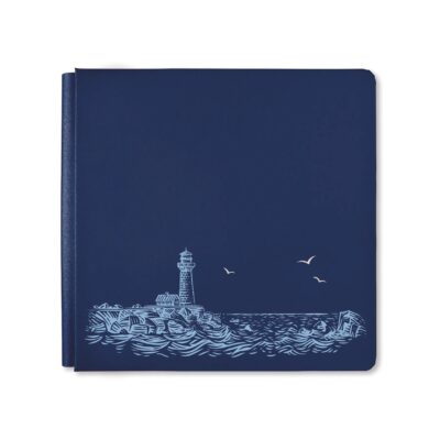 12x12 Coastal Shore Navy Foiled Album Cover