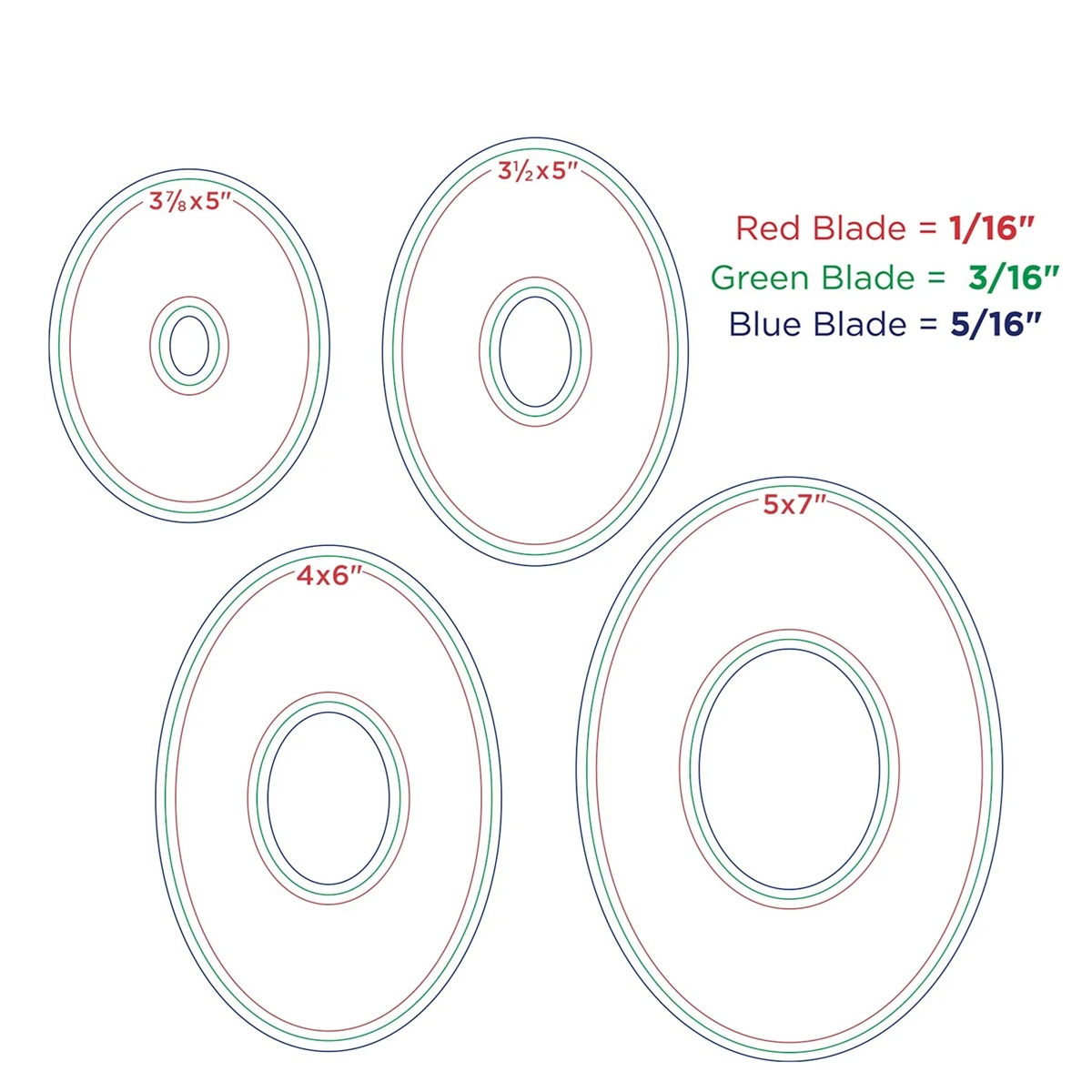 Custom Cutting System Patterns - Ovals (4/pk) - Image 3