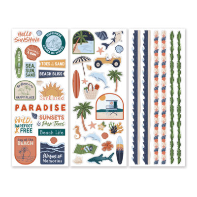 Beach Scenes Stickers (3/pk)