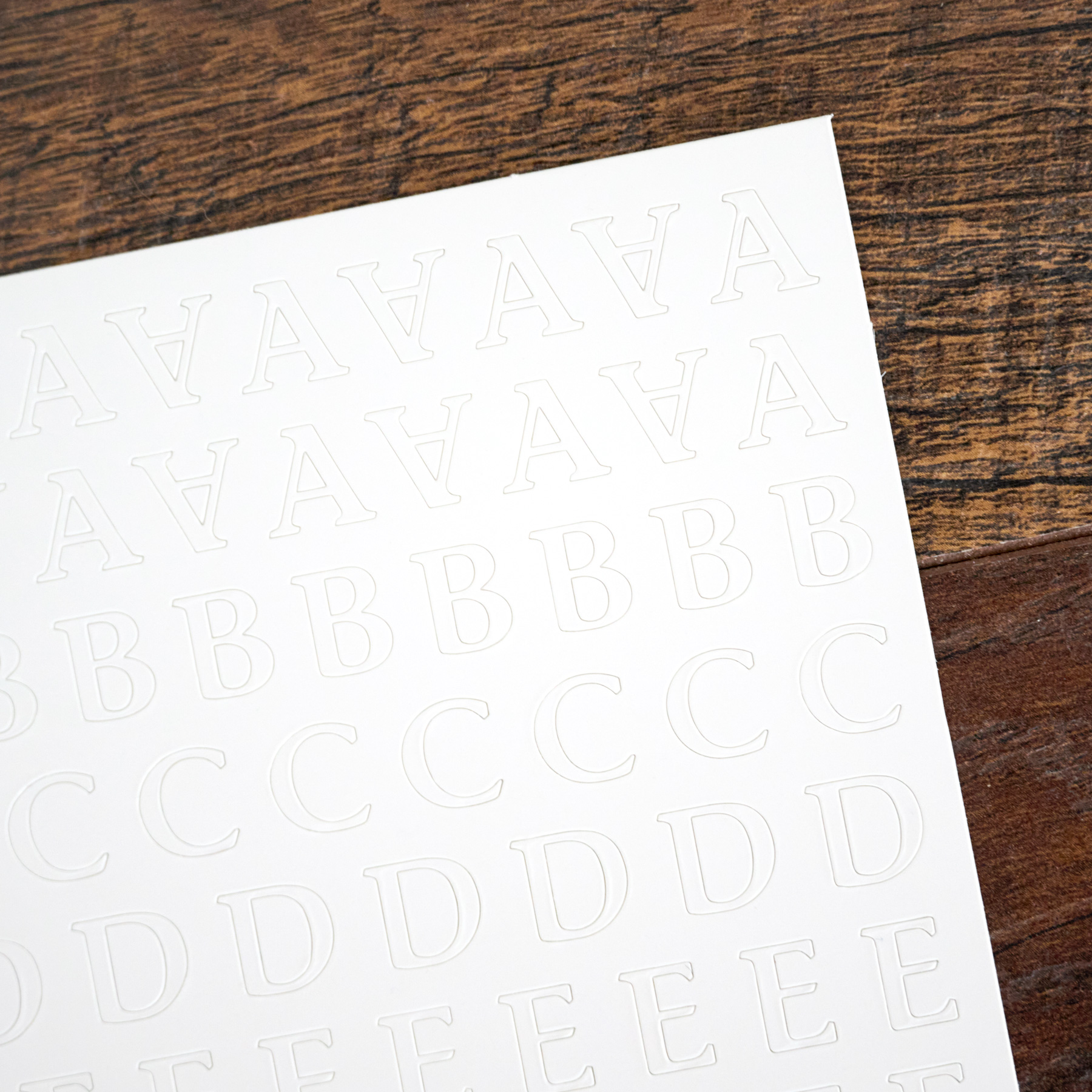 ABC/123 Stickers Classy Mini White (3/pk) - Image 2