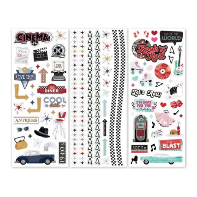 Through the Years 1940's-1950's Stickers (3/pk)
