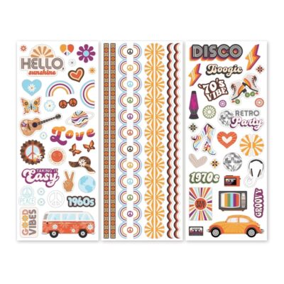 Through the Years 1960's-1970's Stickers (3/pk)