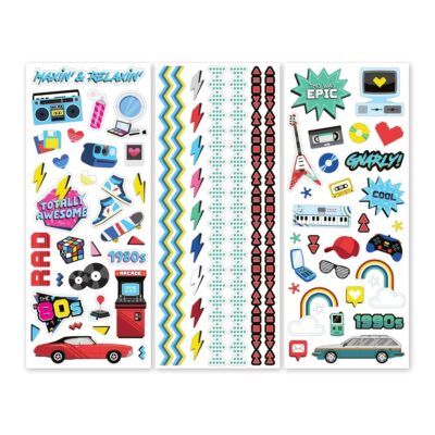 Through the Years 1980s-1990s Stickers (3/pk)